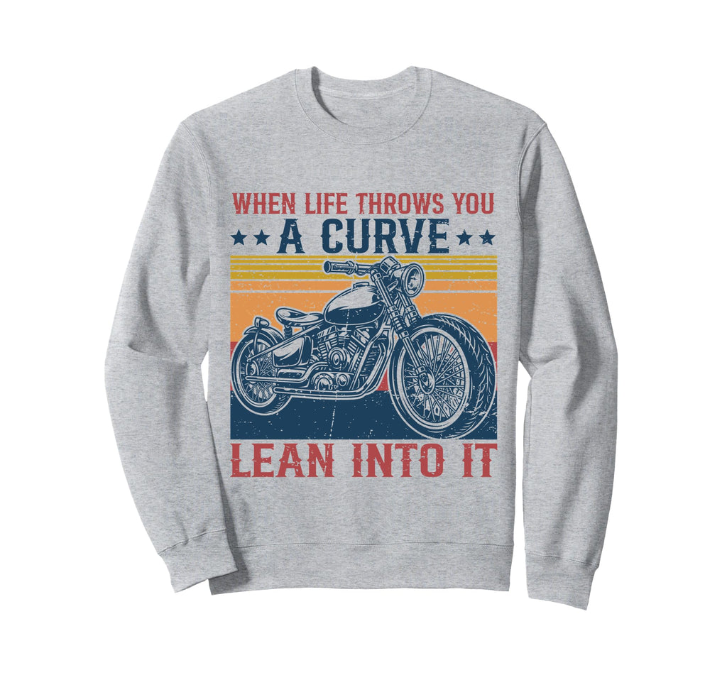 When Life Throws You Curve Sweatshirt - Minimalist Print for Adults - T-Shirt, Sweatshirt, Hoodie