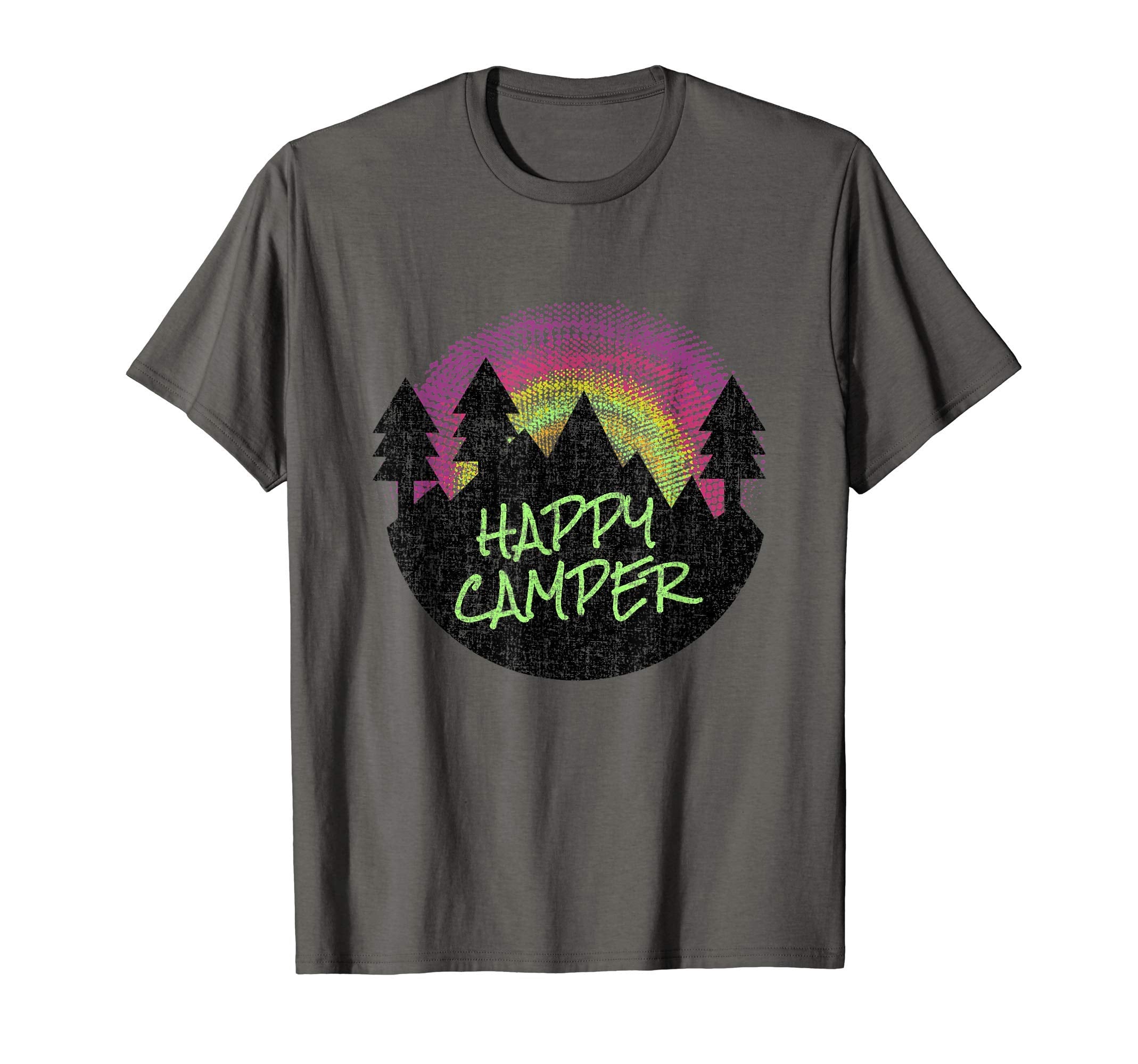 Happy Camper Colors Sunset Funny Camper T-Shirt - Aesthetic Graphic Unisex - T-Shirt, Sweatshirt, Hoodie