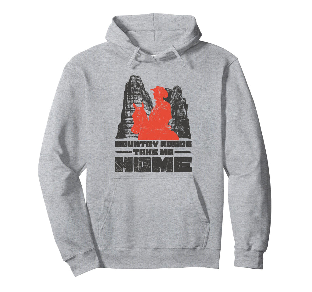 Country Roads Take Me Home Cowboy Hoodie - Aesthetic Graphic Men Women - T-Shirt, Sweatshirt, Hoodie