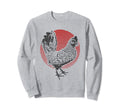 Distressed Chicken 80S Farmer Sweatshirt - Custom Art Print for Adults - T-Shirt, Sweatshirt, Hoodie