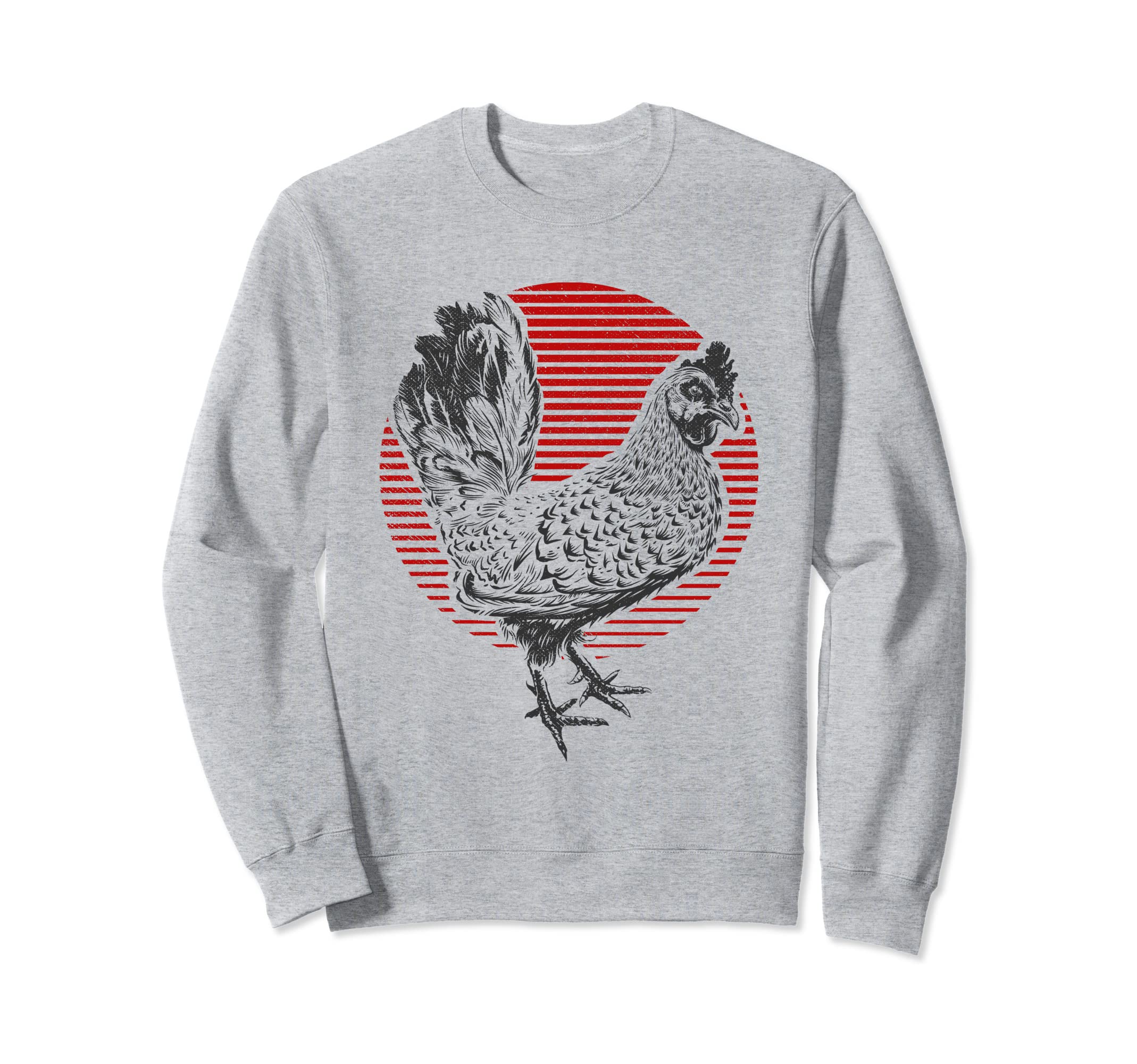 Distressed Chicken 80S Farmer Sweatshirt - Custom Art Print for Adults - T-Shirt, Sweatshirt, Hoodie