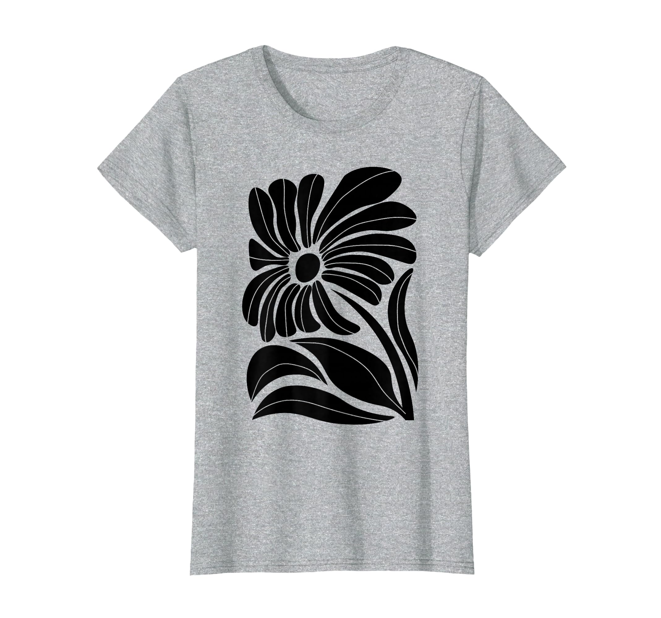 Black Daisy Flower Block T-Shirt - Unique Graphic Men Women - T-Shirt, Sweatshirt, Hoodie