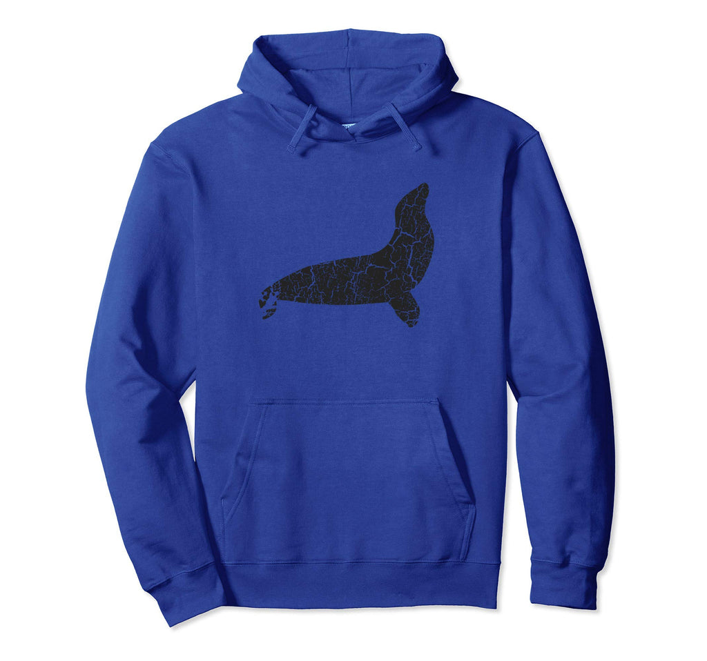 Seal Distressed Seal Hoodie - Fun Novelty Design for Adults - T-Shirt, Sweatshirt, Hoodie