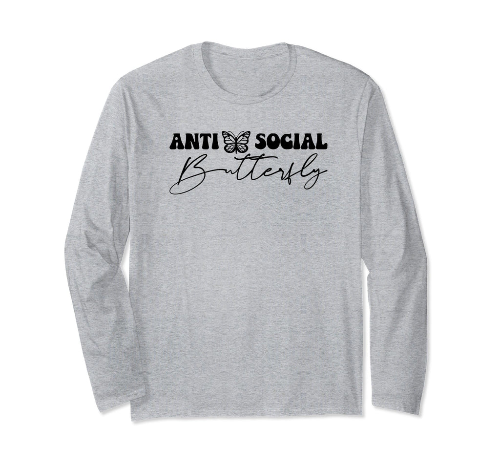 Anti Social Butterfly T-Shirt - Novelty Apparel Unisex - T-Shirt, Sweatshirt, Hoodie