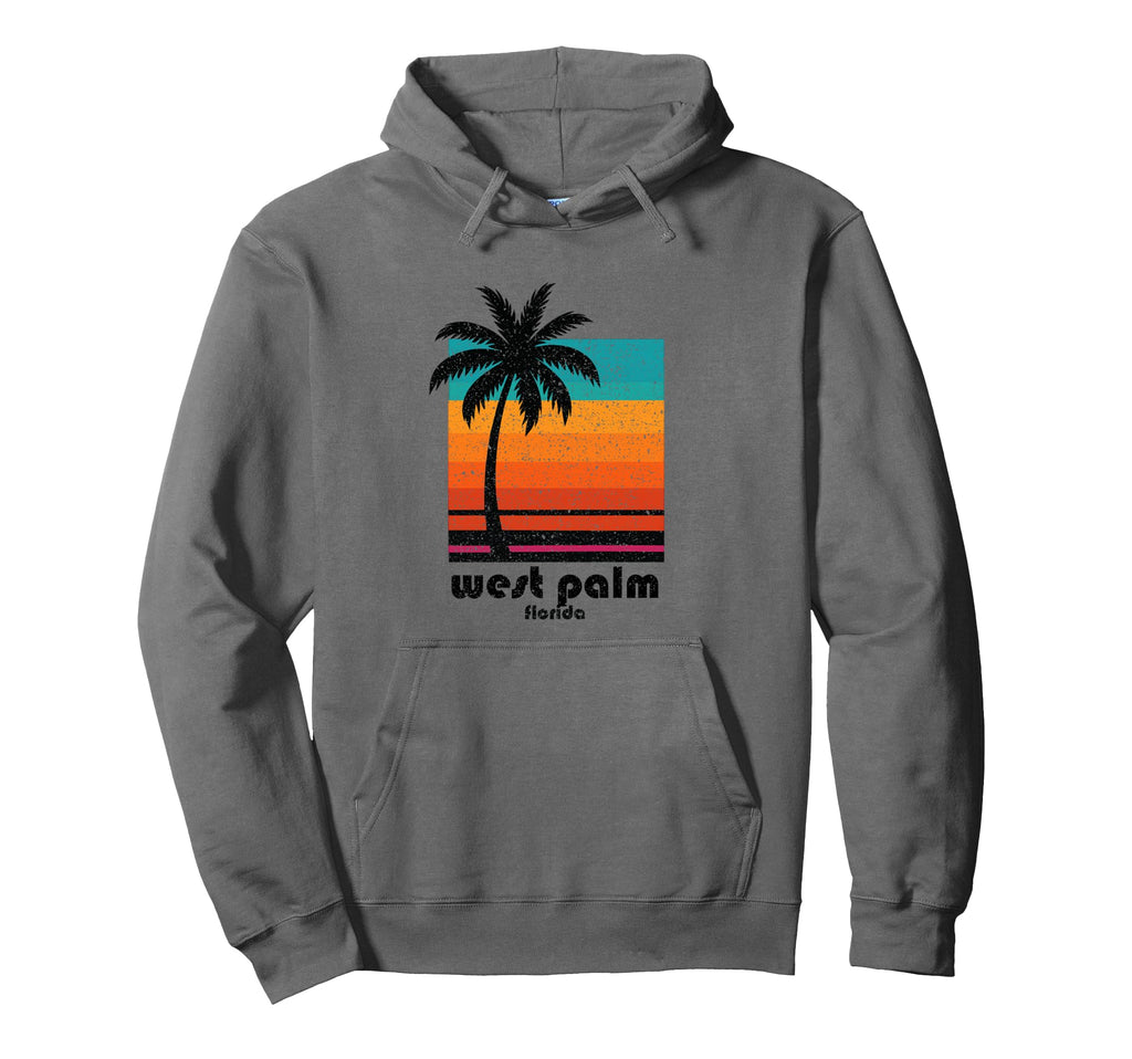 West Palm Florida Weathered Hoodie - Casual Everyday Wear for Adults - T-Shirt, Sweatshirt, Hoodie