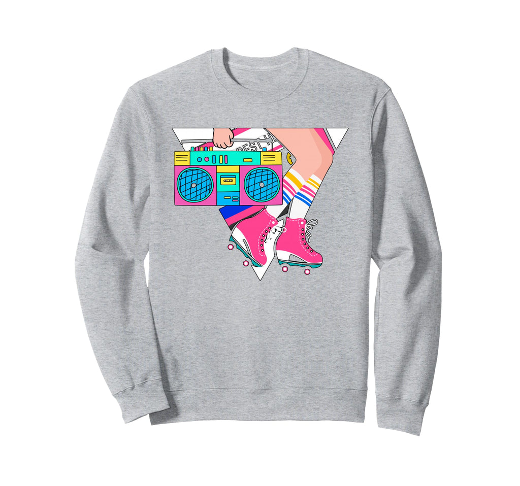 Roller Skating 80S Roller Skates Sweatshirt - Aesthetic Graphic for Adults - T-Shirt, Sweatshirt, Hoodie