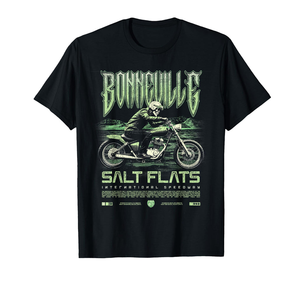 Bonneville Salt Flats Motorcycle Racing T-Shirt - Streetwear Style Unisex - T-Shirt, Sweatshirt, Hoodie