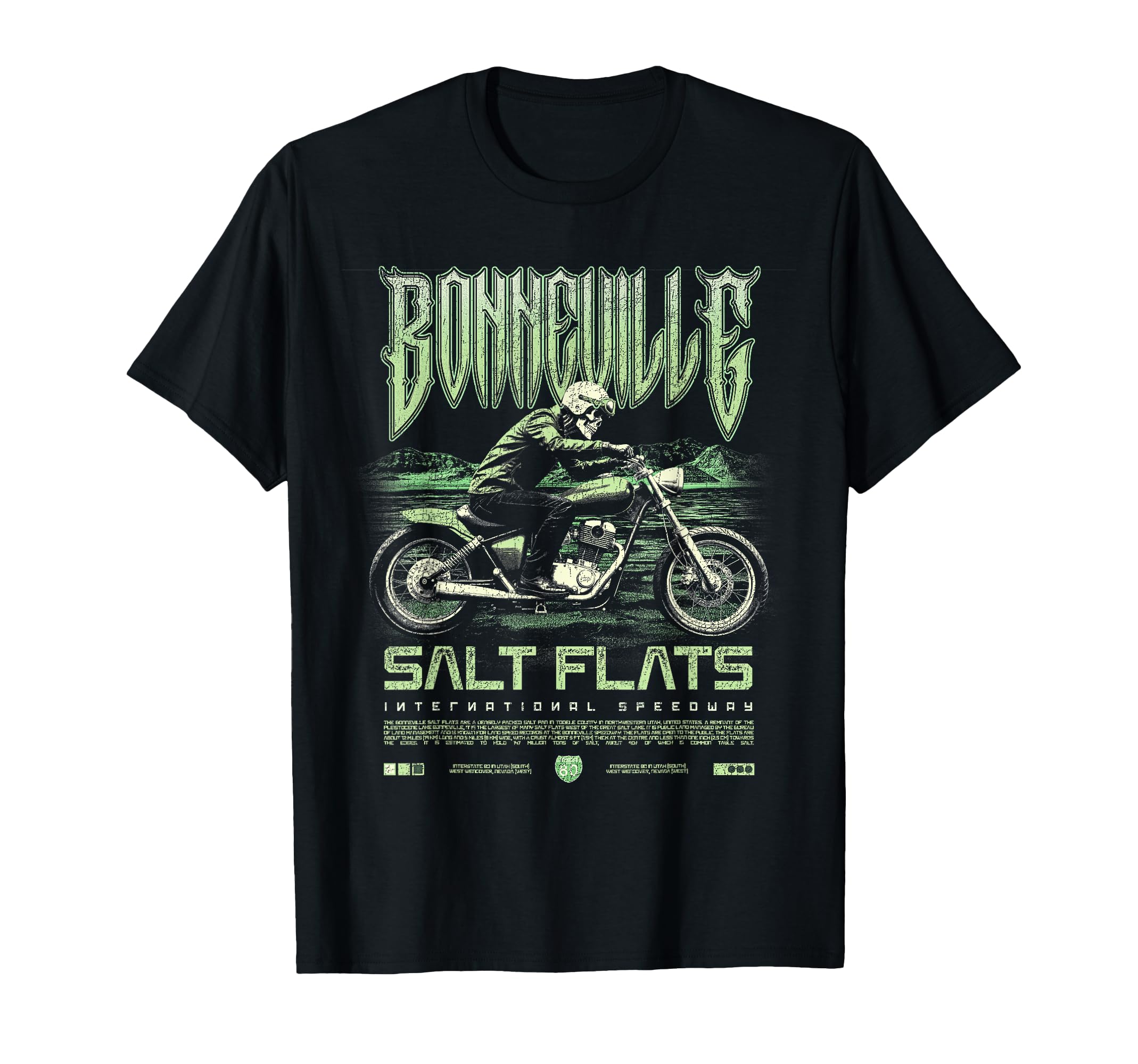 Bonneville Salt Flats Motorcycle Racing T-Shirt - Streetwear Style Unisex - T-Shirt, Sweatshirt, Hoodie