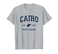 Cairo West Virginia Wv Athletic Navy T-Shirt - Minimalist Print Unisex - T-Shirt, Sweatshirt, Hoodie