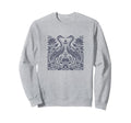 Heron Floral Symmetrical Ornate Sweatshirt - Fun Novelty Design Men Women - T-Shirt, Sweatshirt, Hoodie