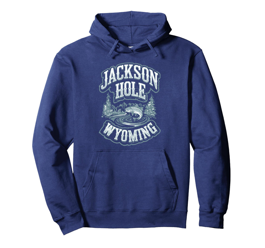 Jackson Hole Wyoming Trout Fly Hoodie - Minimalist Print for Adults - T-Shirt, Sweatshirt, Hoodie