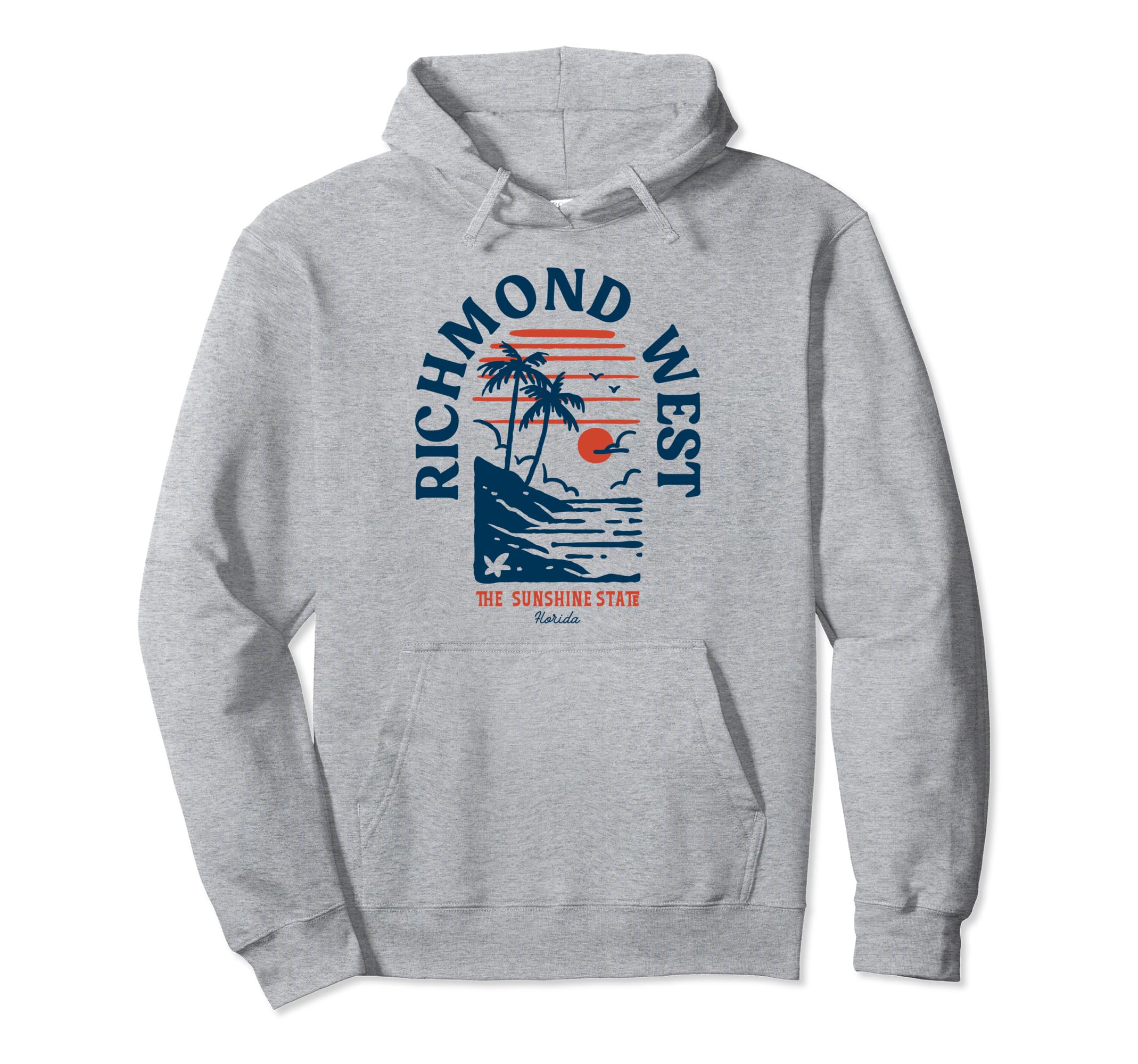 Richmond West Florida Surfer Beach Hoodie - Minimalist Print Unisex - T-Shirt, Sweatshirt, Hoodie