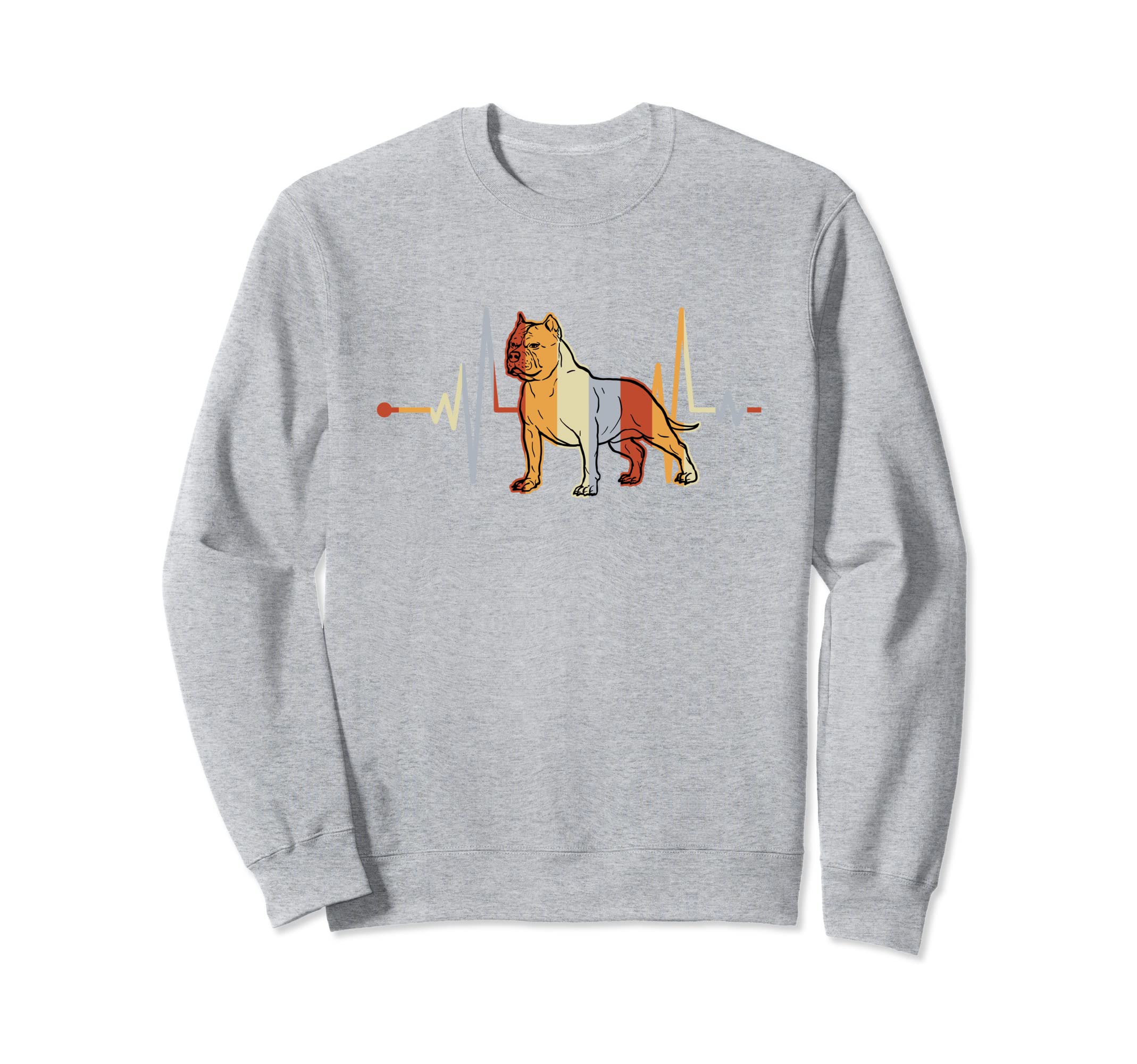 Distressed Heartbeat Pitbull Dog Sweatshirt - Streetwear Style for Adults - T-Shirt, Sweatshirt, Hoodie