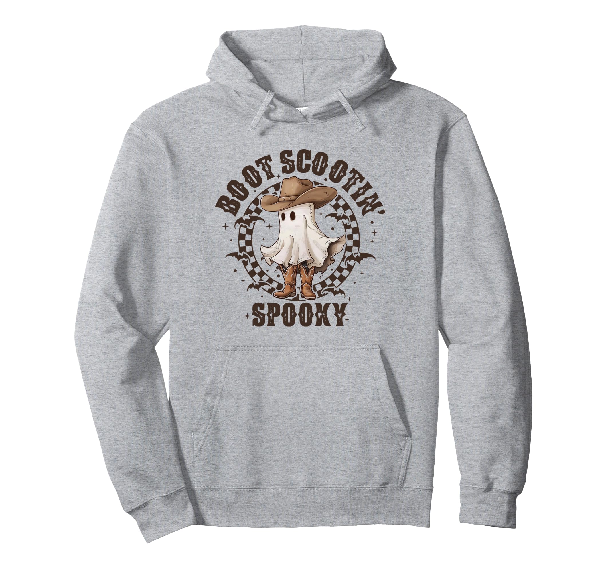 Boot Scootin Spooky Western Ghost Hoodie - Graphic Print Men Women - T-Shirt, Sweatshirt, Hoodie