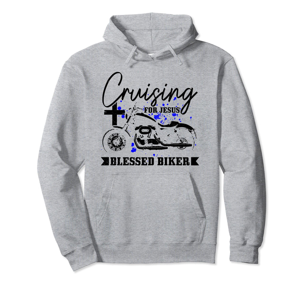 Christian Biker Cruising Jesus Motorcycle Hoodie - Custom Art Print Unisex - T-Shirt, Sweatshirt, Hoodie
