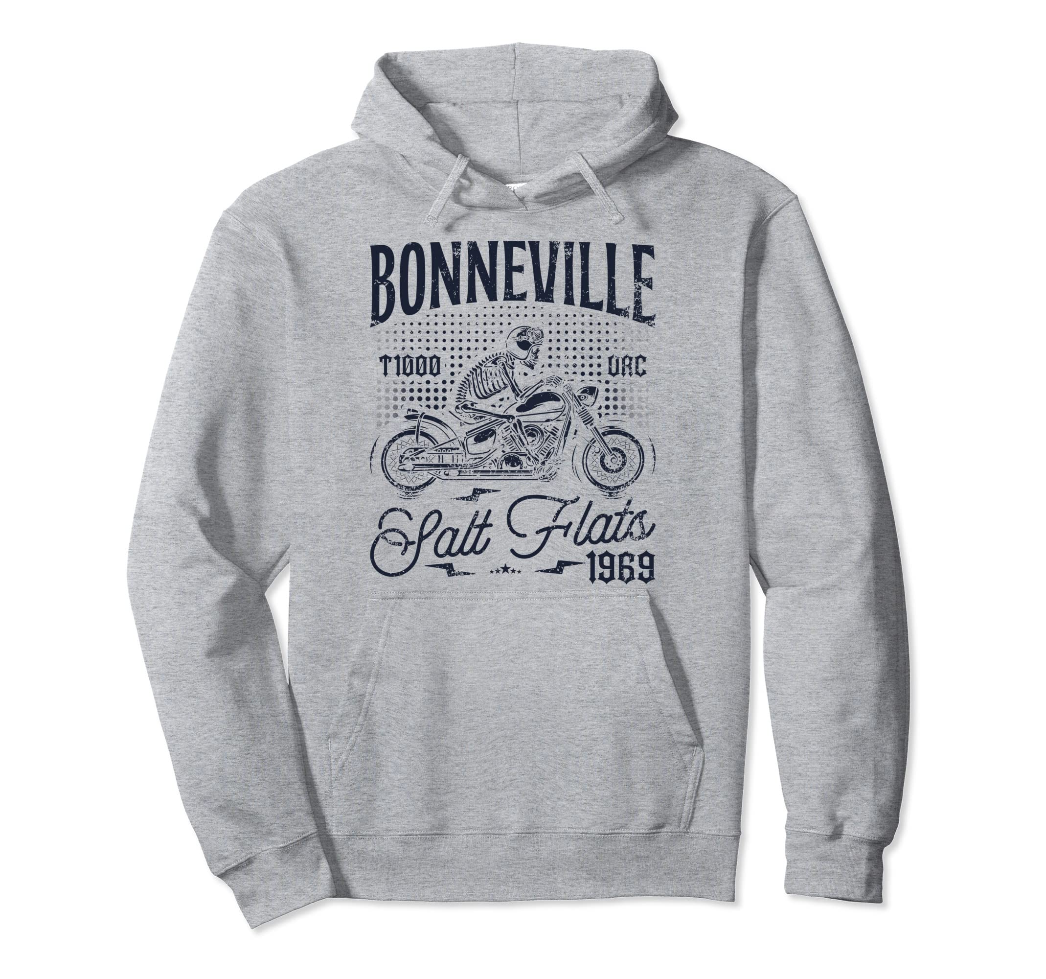 Bonneville Salt Flats Motorcycle Racing Hoodie - Trendy Graphic for Adults - T-Shirt, Sweatshirt, Hoodie