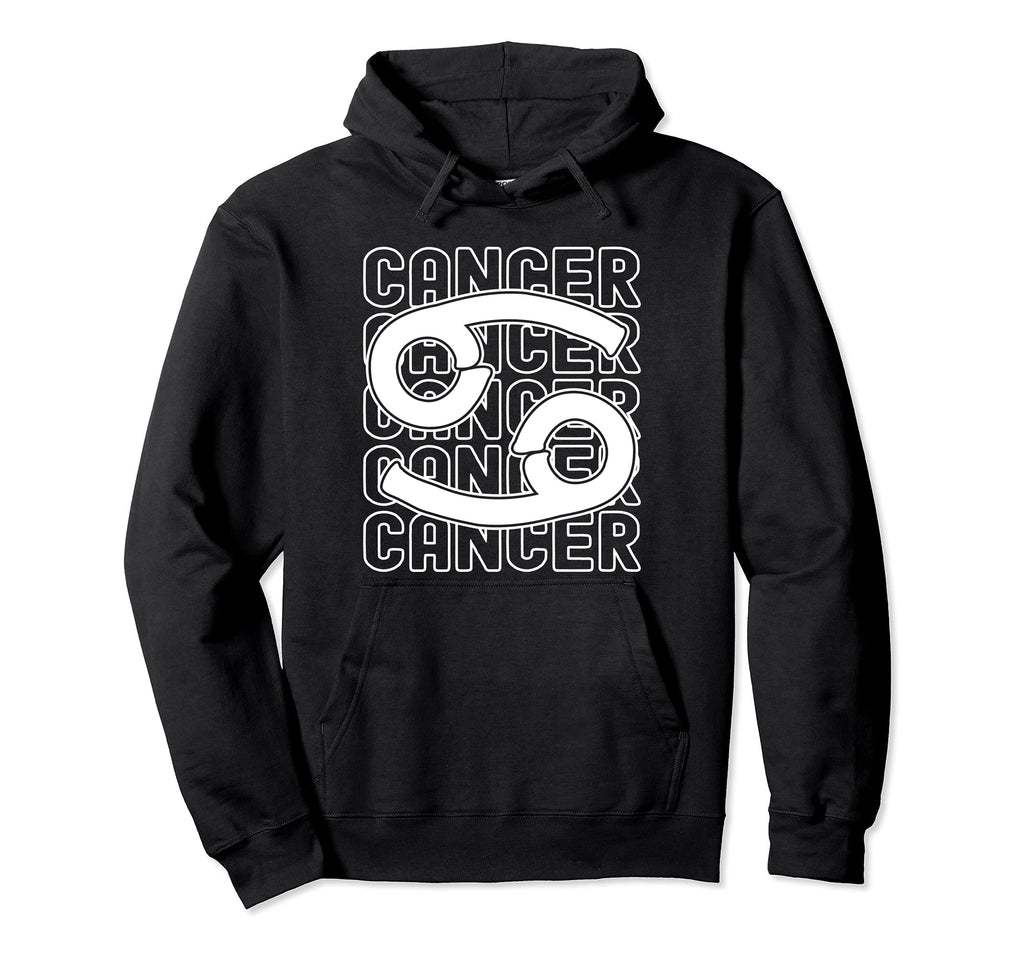 Cancer Zodiac Sign Typography Astrology Hoodie - Minimalist Print Unisex - T-Shirt, Sweatshirt, Hoodie