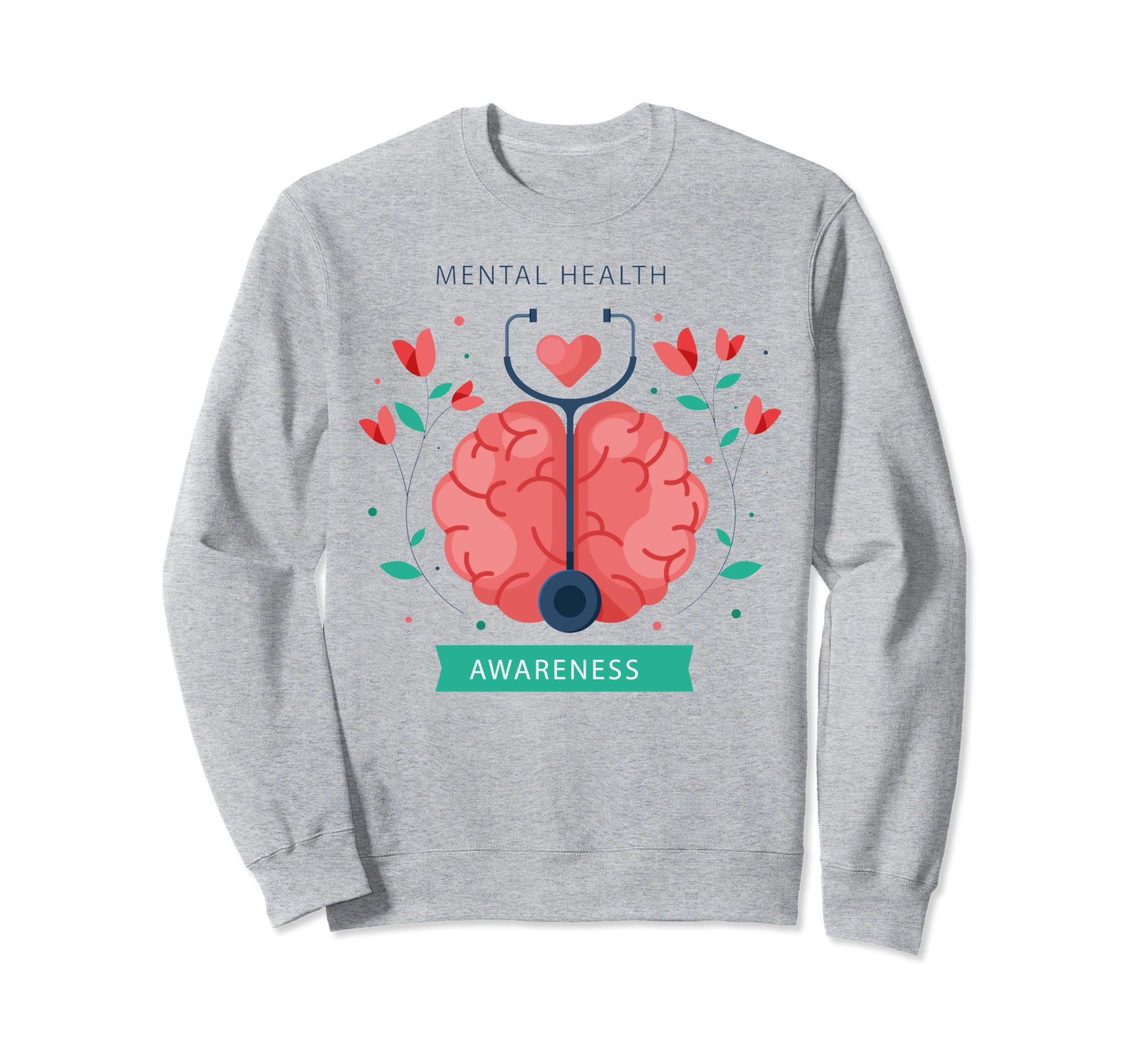 We Wear Green Mental Health Sweatshirt - Graphic Print for Adults - T-Shirt, Sweatshirt, Hoodie