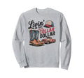 Living That Blue Collar Dollar Sweatshirt - Minimalist Print Men Women - T-Shirt, Sweatshirt, Hoodie