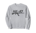 Ak 47 Distressed Rifle Sweatshirt - Fun Novelty Design Unisex - T-Shirt, Sweatshirt, Hoodie