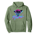 Miami Palm Trees Vaperwave Synthwave 80S Hoodie - Trendy Graphic for Adults - T-Shirt, Sweatshirt, Hoodie