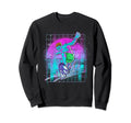 Vaporwave Aesthetics Surfing Water Sweatshirt - Custom Art Print Unisex - T-Shirt, Sweatshirt, Hoodie