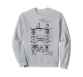 Roller Skate Shoe Patent Hand Drawing Sweatshirt - Unique Graphic Unisex - T-Shirt, Sweatshirt, Hoodie