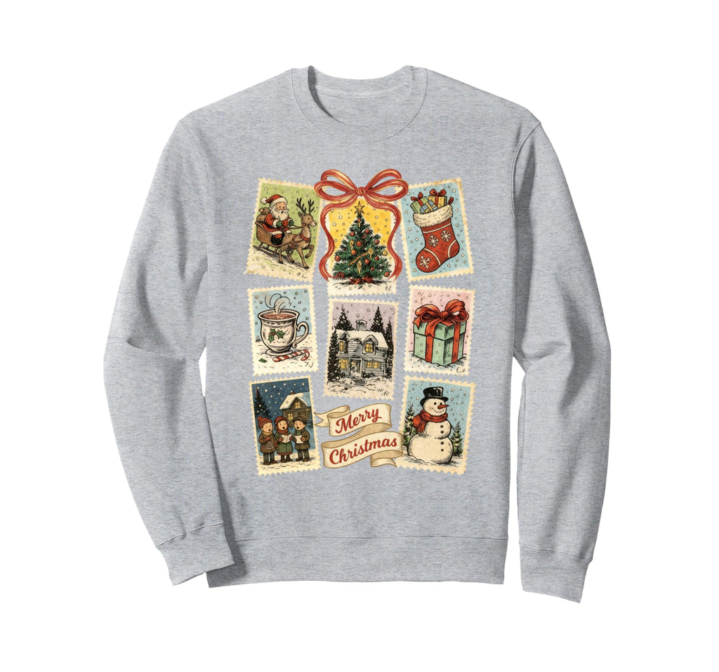 Stamp Holiday Postage Art Sweatshirt - Novelty Apparel Unisex - T-Shirt, Sweatshirt, Hoodie