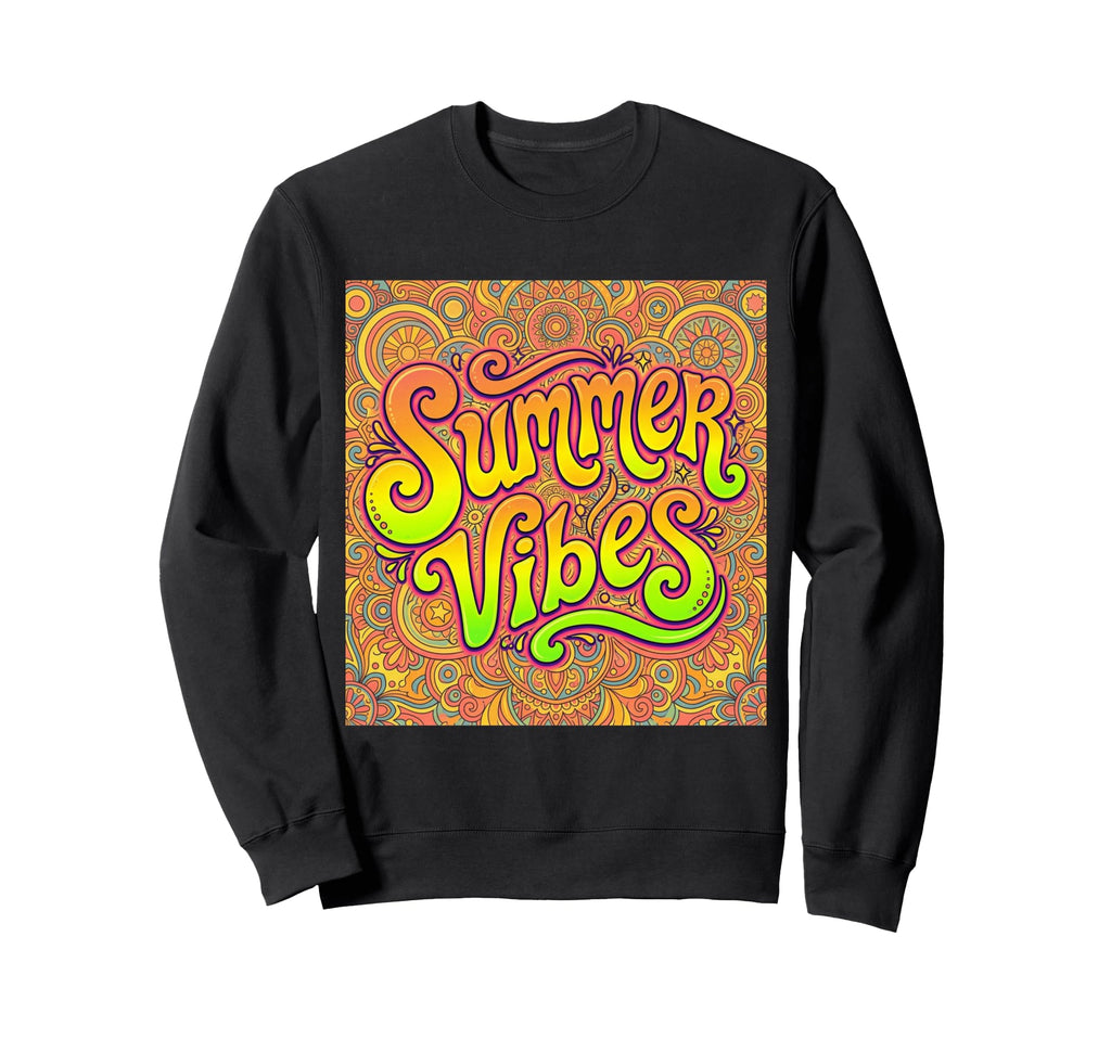 Summer Vibes Psychedelic Groove Sweatshirt - Graphic Print Men Women - T-Shirt, Sweatshirt, Hoodie