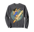 Pin Up Space Trip Rocket Funny Sweatshirt - Fun Novelty Design Men Women - T-Shirt, Sweatshirt, Hoodie