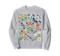 Floral Scandi Wildflower Flower Art Sweatshirt - Fun Novelty Design Unisex - T-Shirt, Sweatshirt, Hoodie