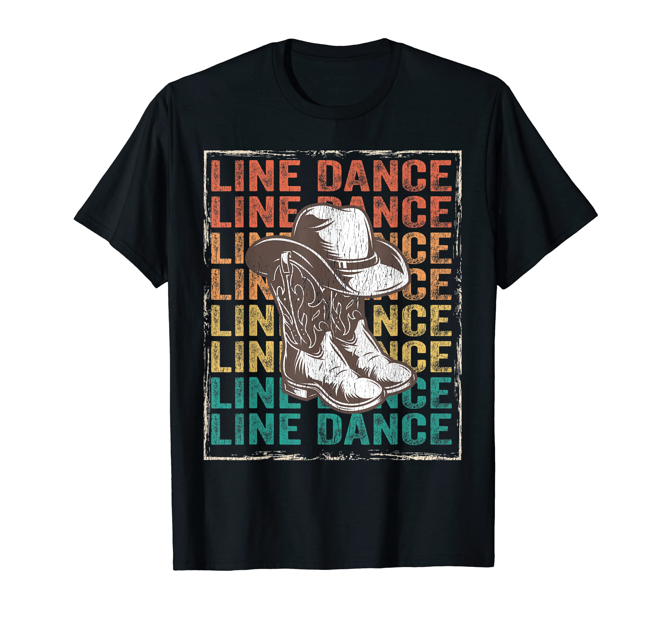 Barn Line Dance Rodeo Distressed T-Shirt - Casual Everyday Wear Unisex - T-Shirt, Sweatshirt, Hoodie
