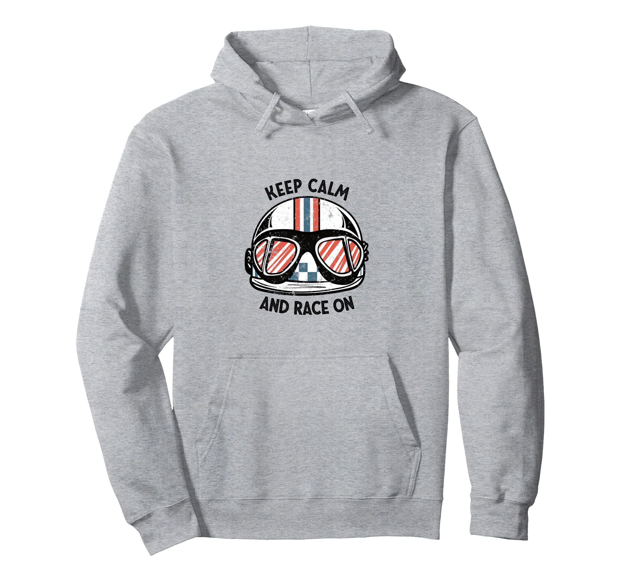 Keep Calm Race Inspired Helmet Car Hoodie - Minimalist Print Men Women - T-Shirt, Sweatshirt, Hoodie