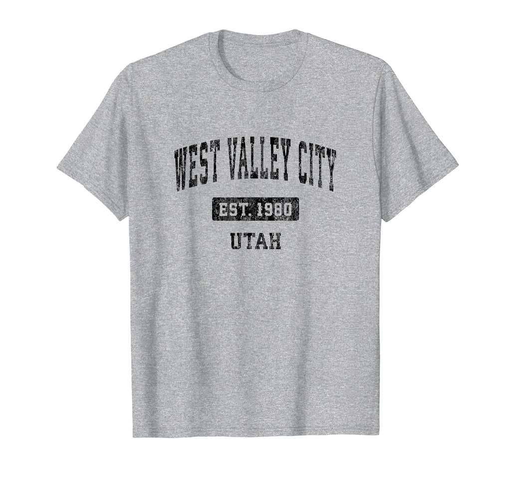 West Valley City Utah Ut Sports Black T-Shirt - Casual Everyday Wear Unisex - T-Shirt, Sweatshirt, Hoodie