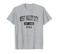 West Valley City Utah Ut Sports Black T-Shirt - Casual Everyday Wear Unisex - T-Shirt, Sweatshirt, Hoodie