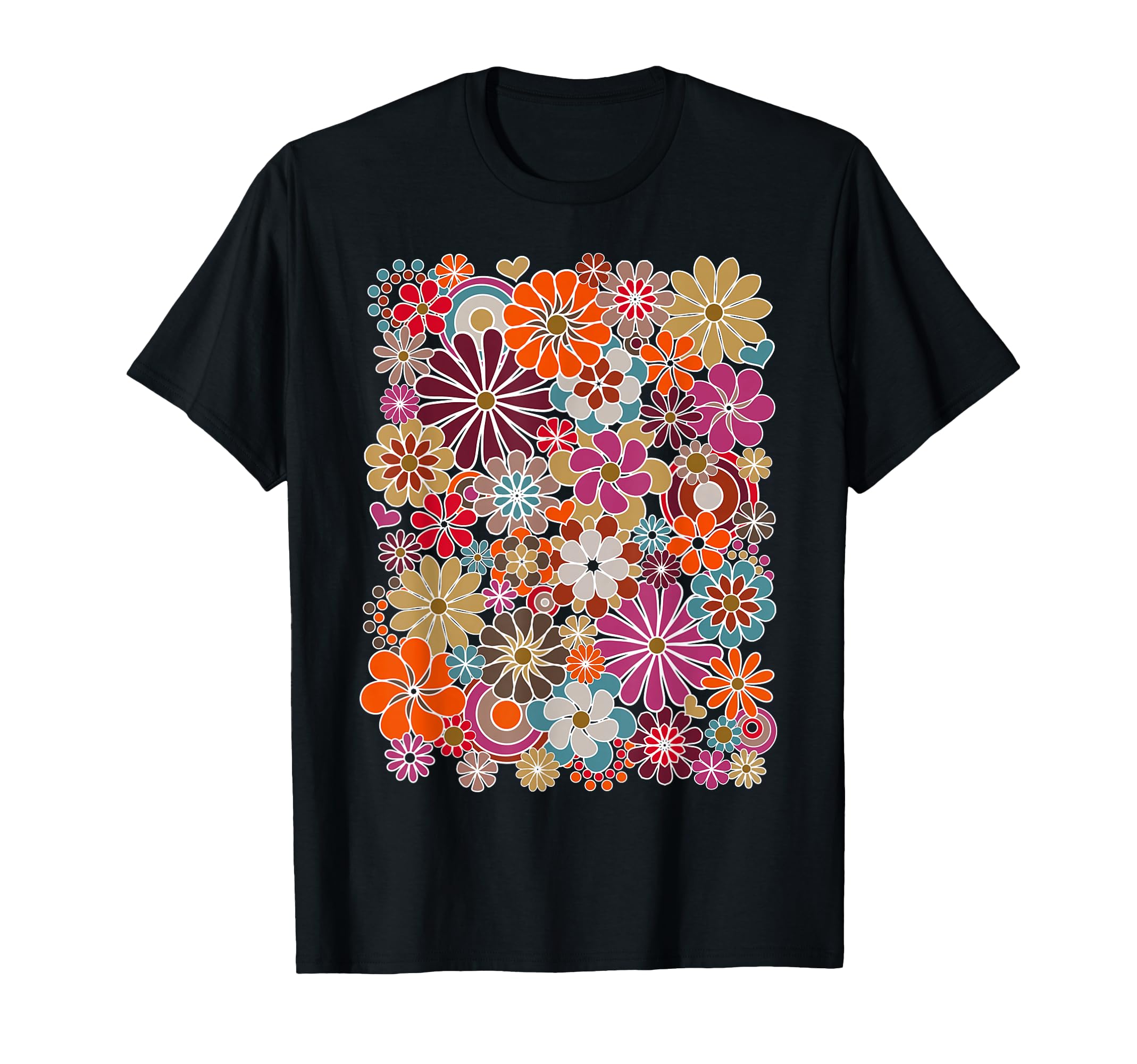Groovy Floral Pattern T-Shirt - Aesthetic Graphic Unisex - T-Shirt, Sweatshirt, Hoodie