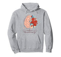 Neurodiversity Floral Brain Autism Mental Hoodie - Minimalist Print Unisex - T-Shirt, Sweatshirt, Hoodie