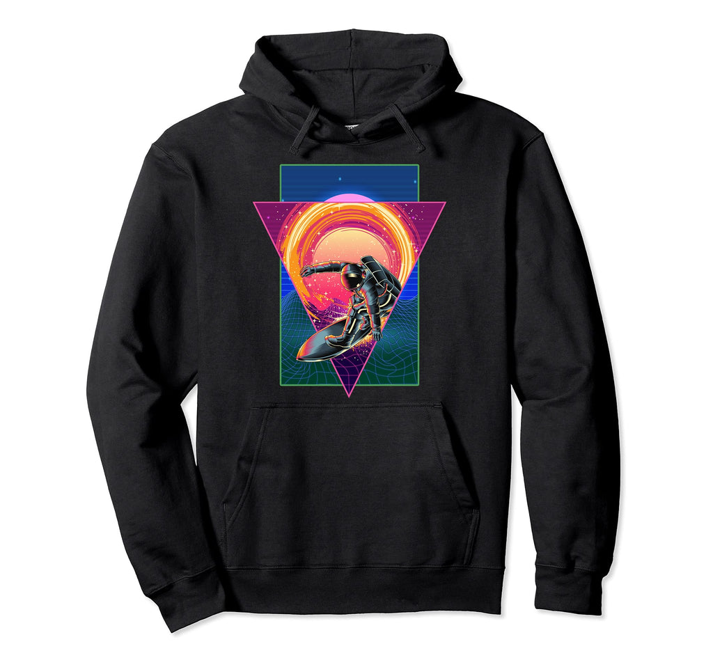Space Vaporwave 80S Art Synthwave Surf Hoodie - Custom Art Print Men Women - T-Shirt, Sweatshirt, Hoodie