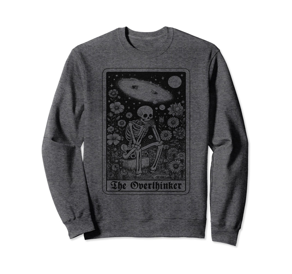 Overthinker Tarot Cards Reader Occult Sweatshirt - Minimalist Print Unisex - T-Shirt, Sweatshirt, Hoodie