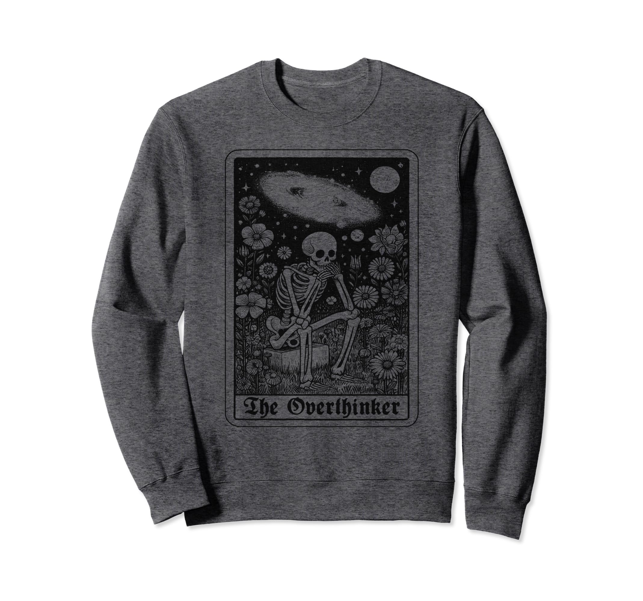Overthinker Tarot Cards Reader Occult Sweatshirt - Minimalist Print Unisex - T-Shirt, Sweatshirt, Hoodie