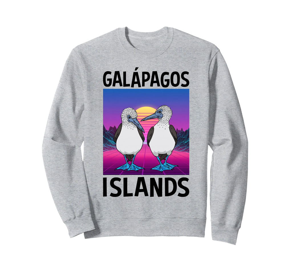 Vaporwave Seabirds Blue Footed Booby Sweatshirt - Unique Graphic Unisex - T-Shirt, Sweatshirt, Hoodie
