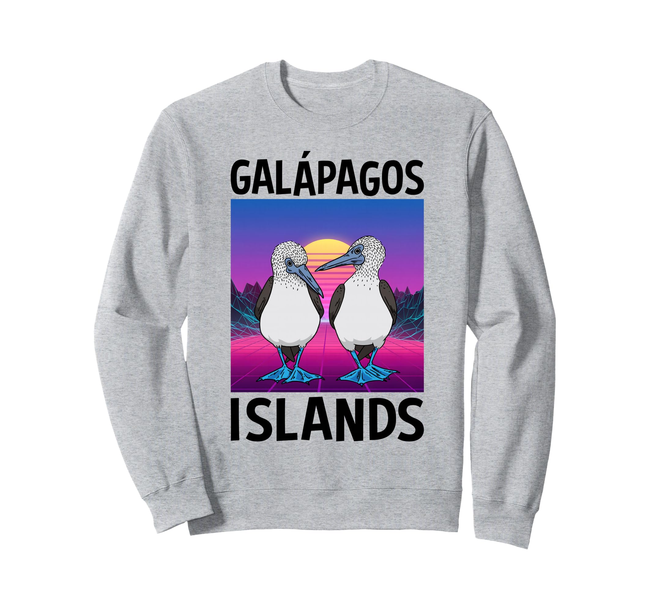 Vaporwave Seabirds Blue Footed Booby Sweatshirt - Unique Graphic Unisex - T-Shirt, Sweatshirt, Hoodie