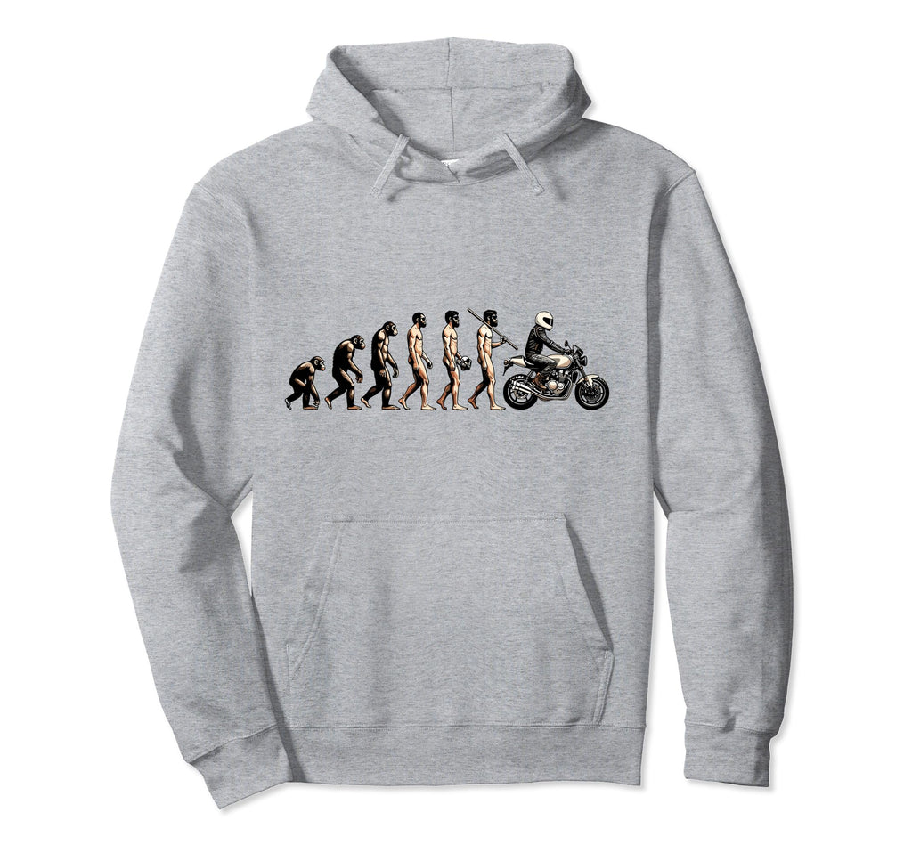 Motorcycle Evolution Sunset Biker Hoodie - Fun Novelty Design Unisex - T-Shirt, Sweatshirt, Hoodie