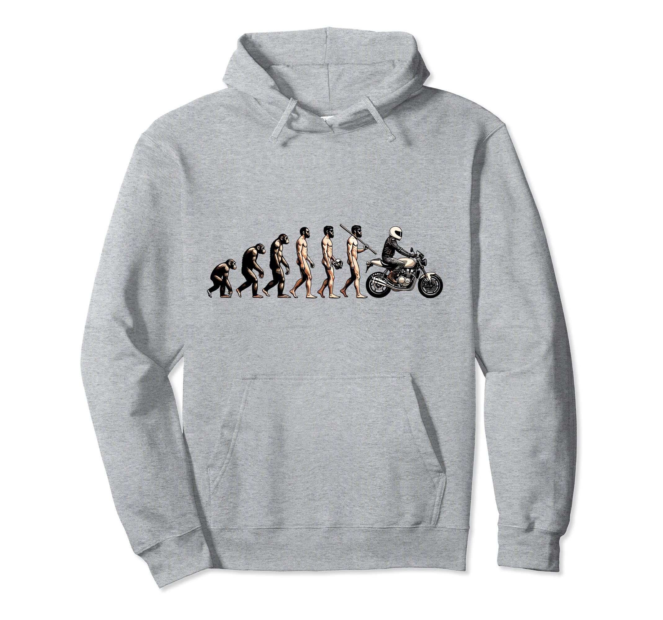Motorcycle Evolution Sunset Biker Hoodie - Fun Novelty Design Unisex - T-Shirt, Sweatshirt, Hoodie