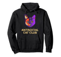 Antisocial Cat Club Introvert Cat Hoodie - Casual Everyday Wear Men Women - T-Shirt, Sweatshirt, Hoodie