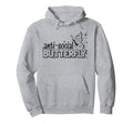 Anti Social Butterfly Black Hoodie - Graphic Print Men Women - T-Shirt, Sweatshirt, Hoodie