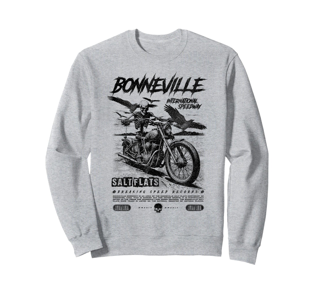 Bonneville Salt Flats Motorcycle Sweatshirt - Custom Art Print Men Women - T-Shirt, Sweatshirt, Hoodie