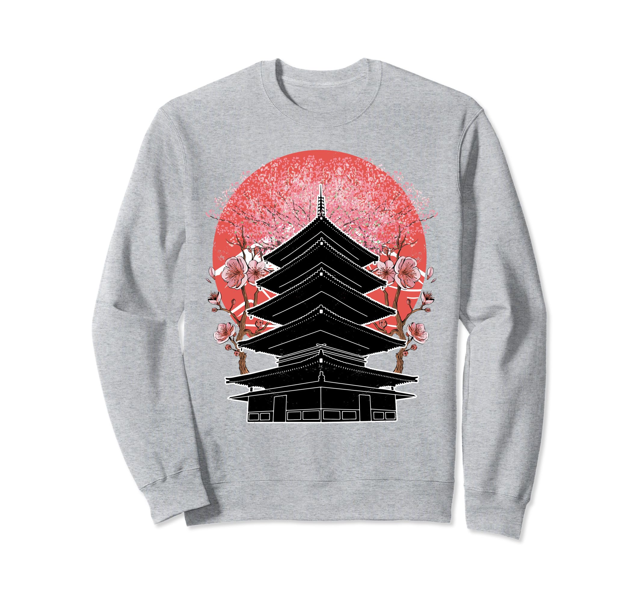 Japanese Pagoda Lantern Meditation Sweatshirt - Novelty Apparel for Adults - T-Shirt, Sweatshirt, Hoodie