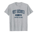 West Greenwich Rhode Island Ri T-Shirt - Fun Novelty Design for Adults - T-Shirt, Sweatshirt, Hoodie