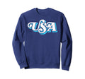 Usa Typography Patriotic 4Th July Sweatshirt - Graphic Print for Adults - T-Shirt, Sweatshirt, Hoodie